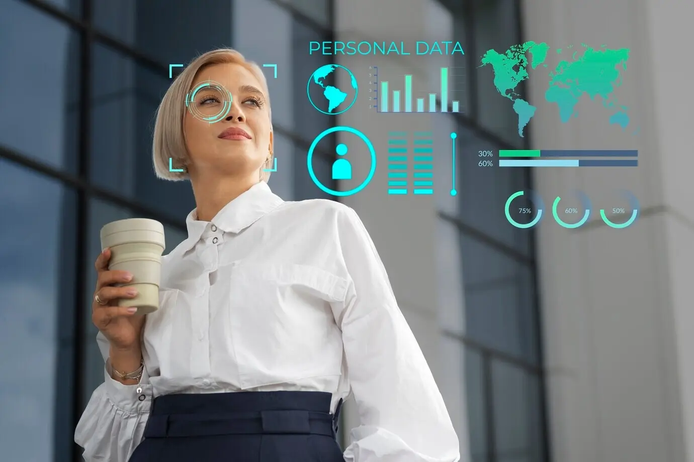 Коллаж о распознавании лиц и идентификации личности